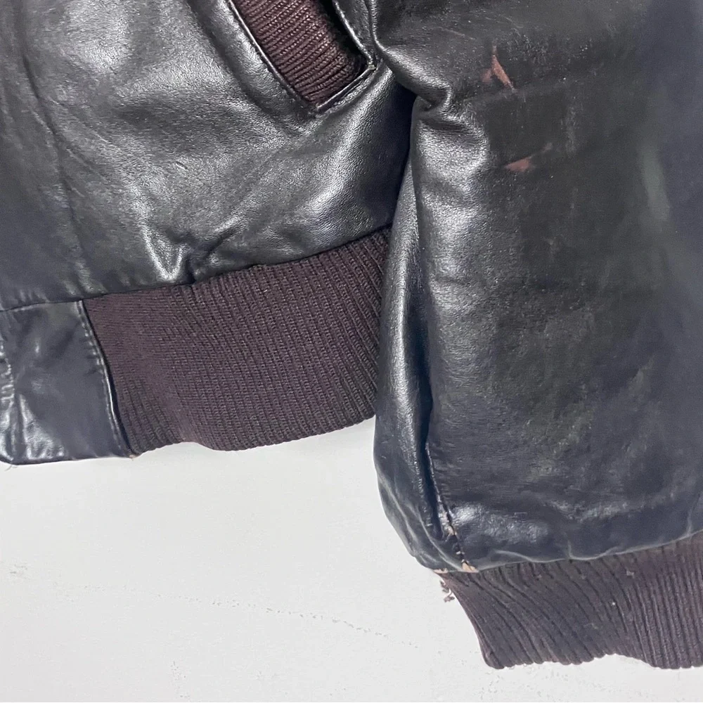 Vintage Members Only leather bomber jacket 46 XL‎